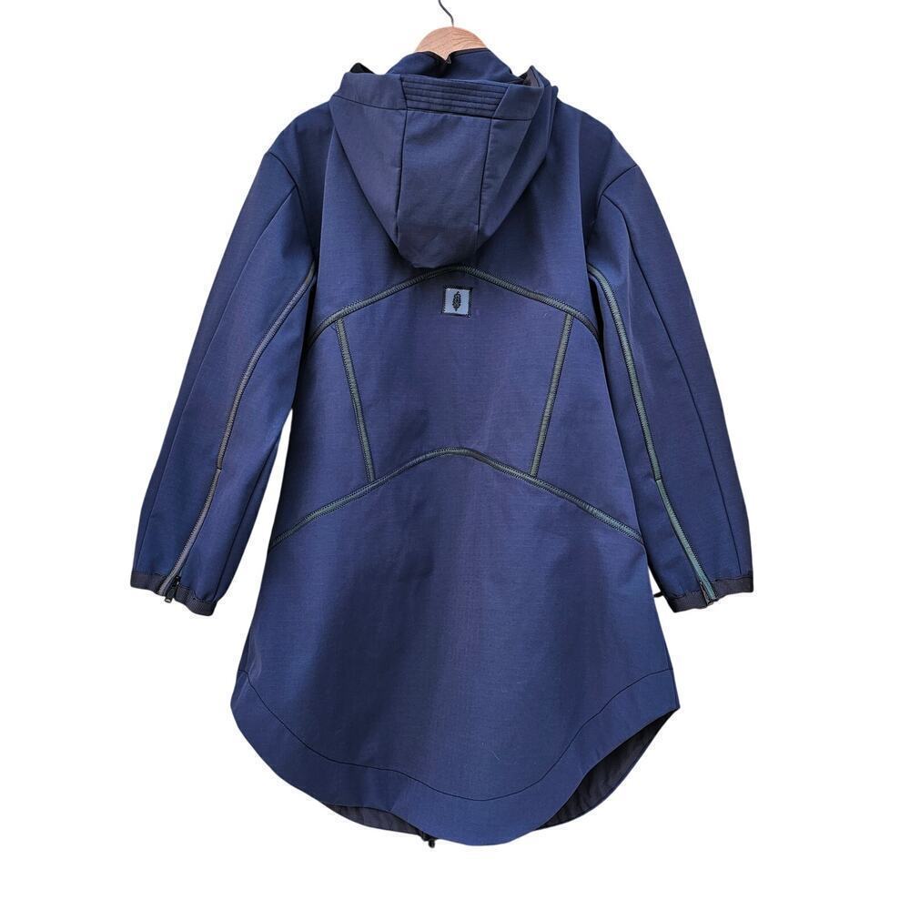 Free People Moon Magic Reflective Rain Parka Navy Size M - Picture 10 of 13